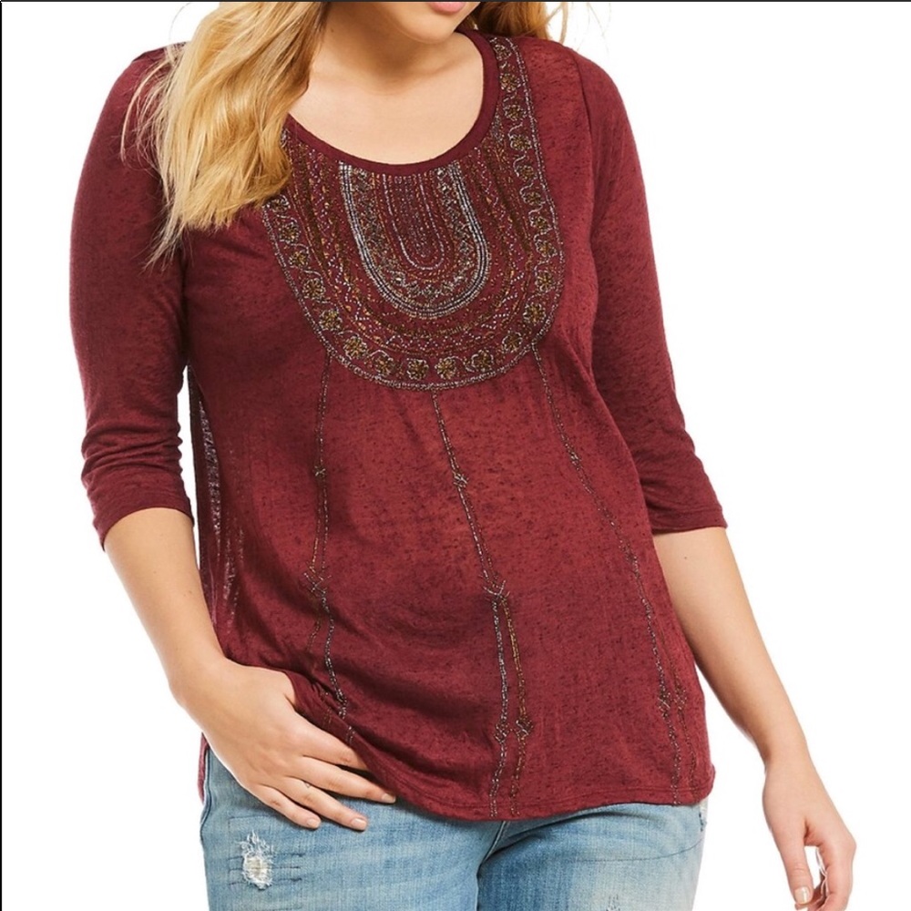Lucky Brand Top 1X 2X 3X NWT - Picture 2 of 4